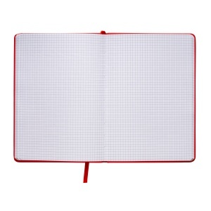 ON PU notebook with coloured elastic, squared sheets (80 pages), satin bookmark - Img 14