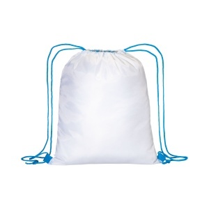 ON Rucsac din poliester alb 210T cu închidere tip șnur și șnururi colorate - Img 11