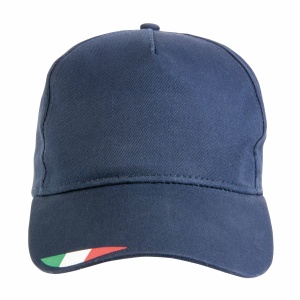 ON Șapcă de baseball din poliester cu 5 panouri și imprimeu tricolor cu steagul Italiei - Img 5