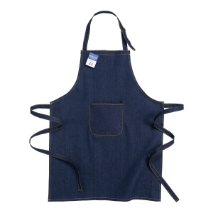 ON Șorț din denim reciclat cu buzunar frONtal