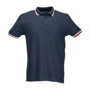 ON Tricou polo cu mânecă scurtă din bumbac piqué 100% (180 g/m2) cu garnituri în trei culori - Img 3