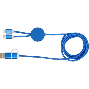 PF™ Alasia 5-in-1 recycled aluminium and plastic 150 cm data sync and 27W fast charge cable