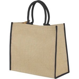 PF™ Harry coloured edge jute tote bag 25L