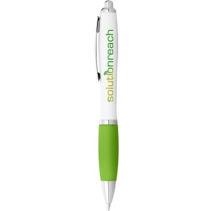 PF™ Nash ballpoint pen with white barrel and coloured grip (black ink) - Img 35