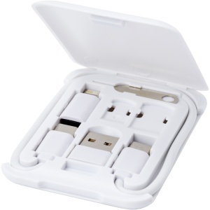 PF™ Savvy recycled plastic modular charging cable with phone holder