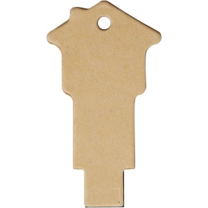 PF™ House-shaped recycled paper USB 2.0