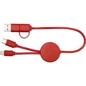 PF Cablu Citala 5-în-1 din plastic reciclat, 30 cm, cu sincronizare de date și încărcare rapidă de 27W