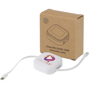 PF Baterie externă magnetică wireless Acrab de 10.000 mAh, 15W, cu alimentare de 20W - fabricată din plastic reciclat