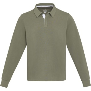 PF Hanorac unisex Clyde organic cu imprimeu de polo pentru rugby