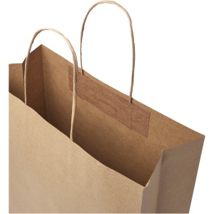 PF Pungă de hârtie kraft 120 g/m2 cu mânere răsucite - 31 x 12 x 31 cm