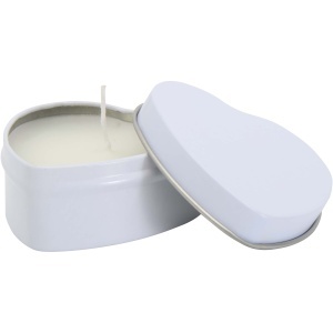 PF Lumânare de tablă în formă de inimă, cu aromă de vanilie
