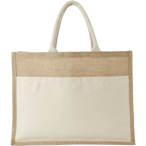 PF Mumbay cotton pocket jute tote bag 18L