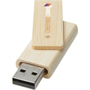 PF Unitate flash USB rotativă din bambus de 4 GB