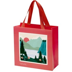 PF Smartfold 230 g/m2 paper bag with ribbon handles and matt lamination - 24 x 10 x 24 cm - Img 2