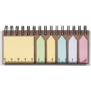 PF Spinner spiral notebook with coloured sticky notes