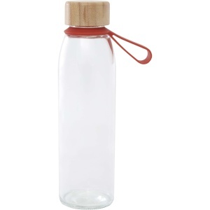 PF Sticlă de apă Porto de 500 ml cu mâner din silicon și capac din bambus