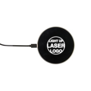 Plastic wireless charging base 10W with Led light for laser engraving logo - Img 3