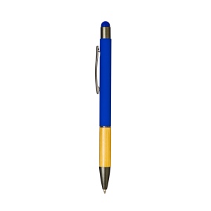 Push button aluminium ball pen with bamboo handle and color touch - Img 7