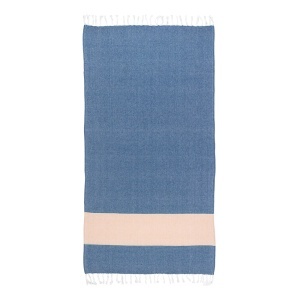 Recycled cotton beach towel 180 g/m2. Melange effect and fringes - Img 5