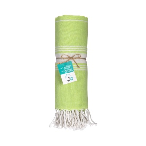 Recycled cotton fringed beach towel - Img 3