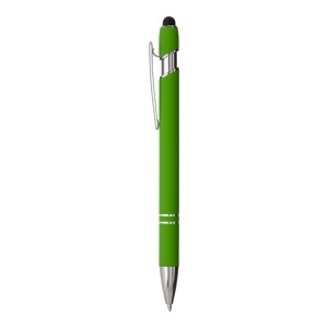 Rubberized aluminium snap pen with touch screen eraser and metal clip - Img 3