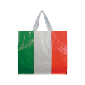 Sacoșă de cumpărături din PP laminată 120 g/m2 cu clin și mânere lungi tip panglică - Img 6