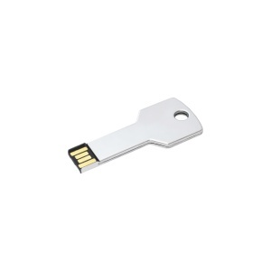 Stick metalic în formă de cheie de 4 GB cu orificiu pentru breloc. Încărcare la cerere la livrare. - Img 2