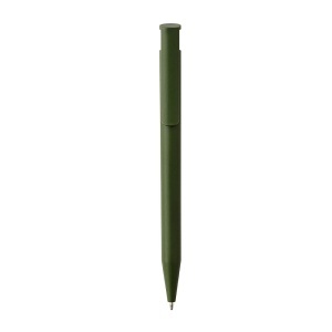Stilou retractabil din plastic. Inserție din bambus.