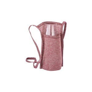 Tasting glass holder in recycled cotton 150g/m2, with 90 cm string. - Img 5