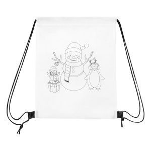 TOP™ Geanta cu snur pentru colorat COLOURFUL SNOWMAN