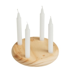 TOP 4-CRĂCIUN - Coroană mică de Advent din lemn