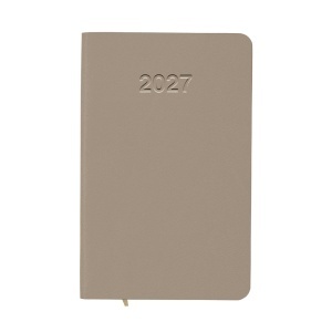 Weekly 2027 pocket diary with flexible cover in heat-transforming PU