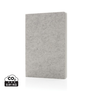 XD™ Phrase GRS certified recycled felt A5 notebook