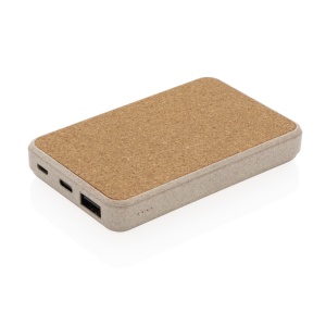 XD™ Cork and Wheat 5.000 mAh pocket powerbank