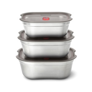 XD™ Set 3 caserole Mealprep Black+Blum mică, medie, mare - Img 3