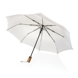 XD™ Kaycey 21" AWARE™ RPET Acacia wood mini auto open umbrella