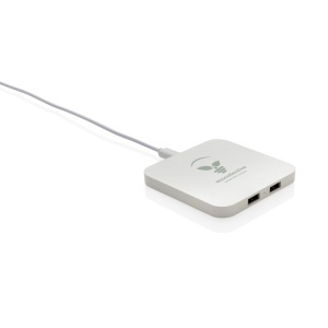 XD RCS recycled plastic 10W Wireless charger with USB Ports
