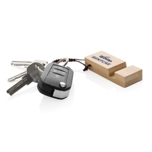 XD Standkey bamboo keychain phone stand