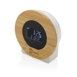 XD Utah RCS rplastic and bamboo LCD desk clock