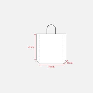 157 g/m2 laminated paper shopping bag with gusset and bottom reinforcement, string handles - Img 8