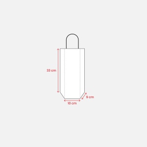 157 g/m2 matte laminated paper bottle shopping bag with gusset and bottom reinforcement - Img 6