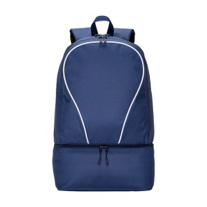 600D polyester sports backpack, large main compartment and padded shoe compartment. - Img 2