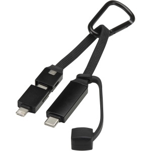 Algieba 65W 3-in-1 recycled aluminium charging cable with carabiner - Img 4