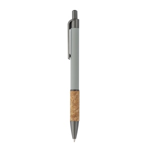 Aluminum pen with cork handle, burnished clip, top and tip - Img 7