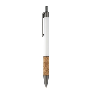Aluminum pen with cork handle, burnished clip, top and tip - Img 16