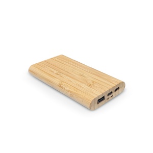 AO™ Pythagoras Powerbank Bamboo Battery 10 000 mAh