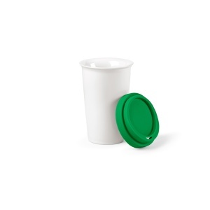 AO Cana de călătorie Tagus din ceramică 330 ml. Perete dublu cu capac colorat