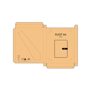 AO Dosar Eliot A4 din bumbac. Blocnotes cu 64 de coli FSC și închidere din rPU.