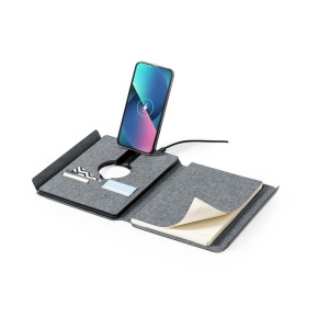 AX™ Caiet multifuncțional RPET A5, încărcător wireless magnetic 10W, power bank 5000 mAh - Img 6