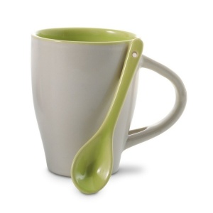 AX™ cană ceramică 300 ml cu linguriță - Img 16